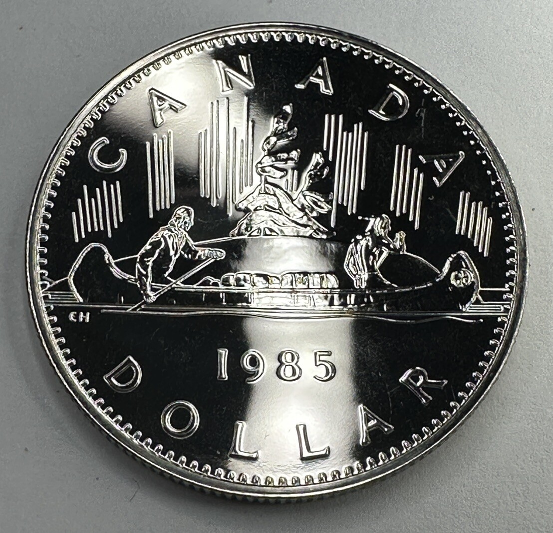 1985 Canadian Proof-Like Dollar Coin Uncirculated from Royal Canadian Mint Set