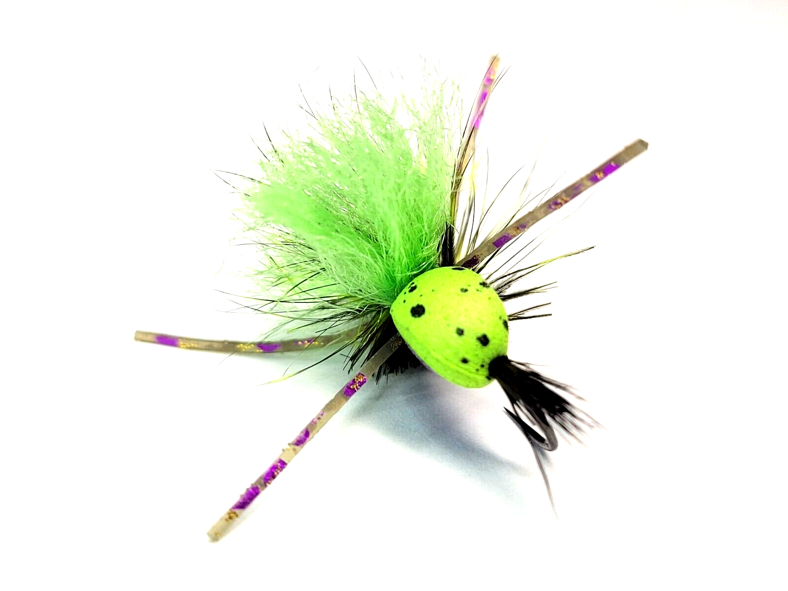 FLY TYING FOAM - MOTTLED CHARTREUSE - 2mm EVA FOAM - Fly Tying Material - 2pc.