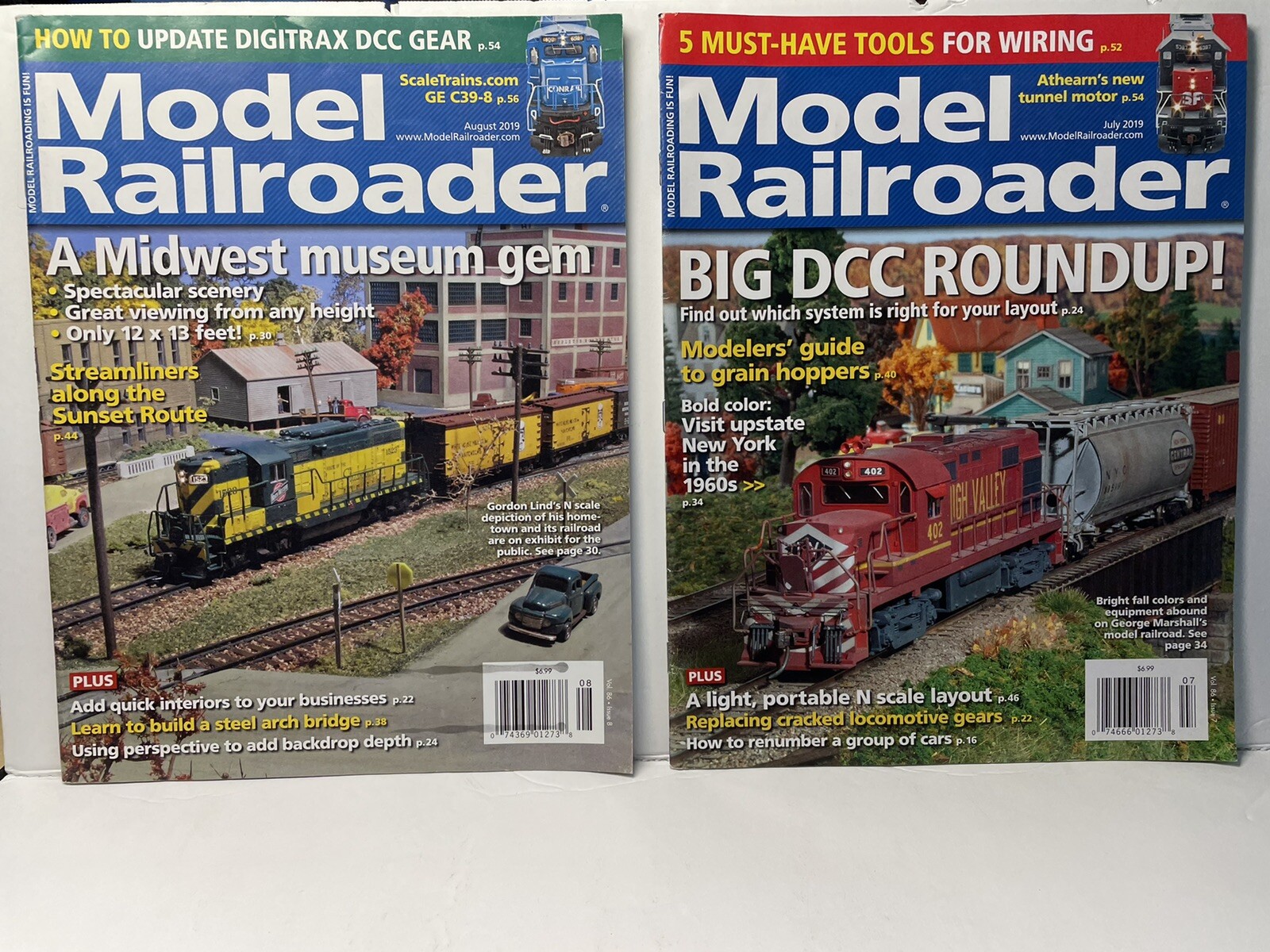 Model Railroader Magazines 2019 Lot of 8 Used