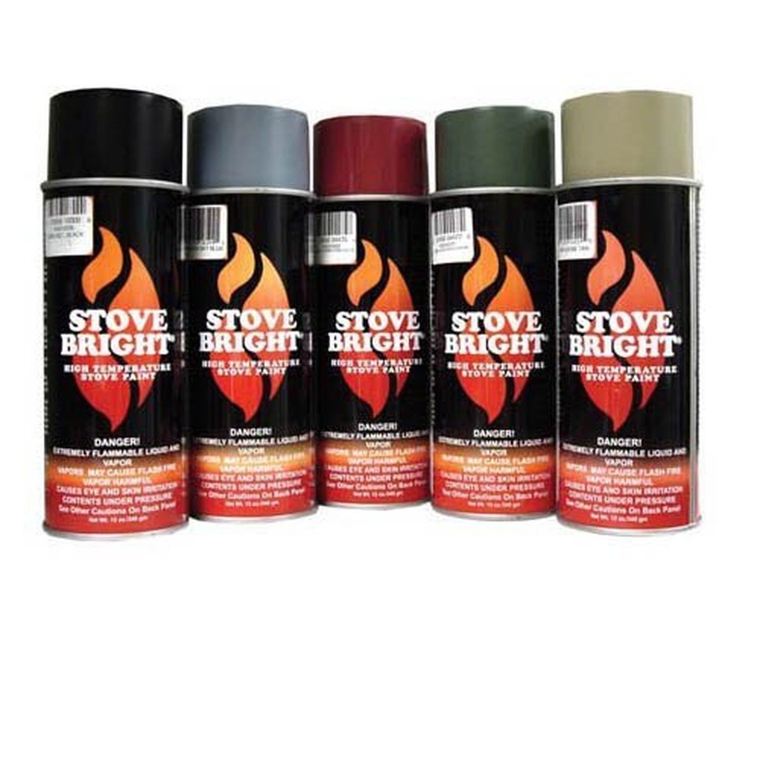 Stove Bright #6321 High Temperature 12 Oz. Aerosol Can Stove Paint- Bark Brown