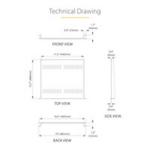 StarTech.com 1U 19in Adjustable Vented Rack Mount Shelf - Heavy Duty Fixed