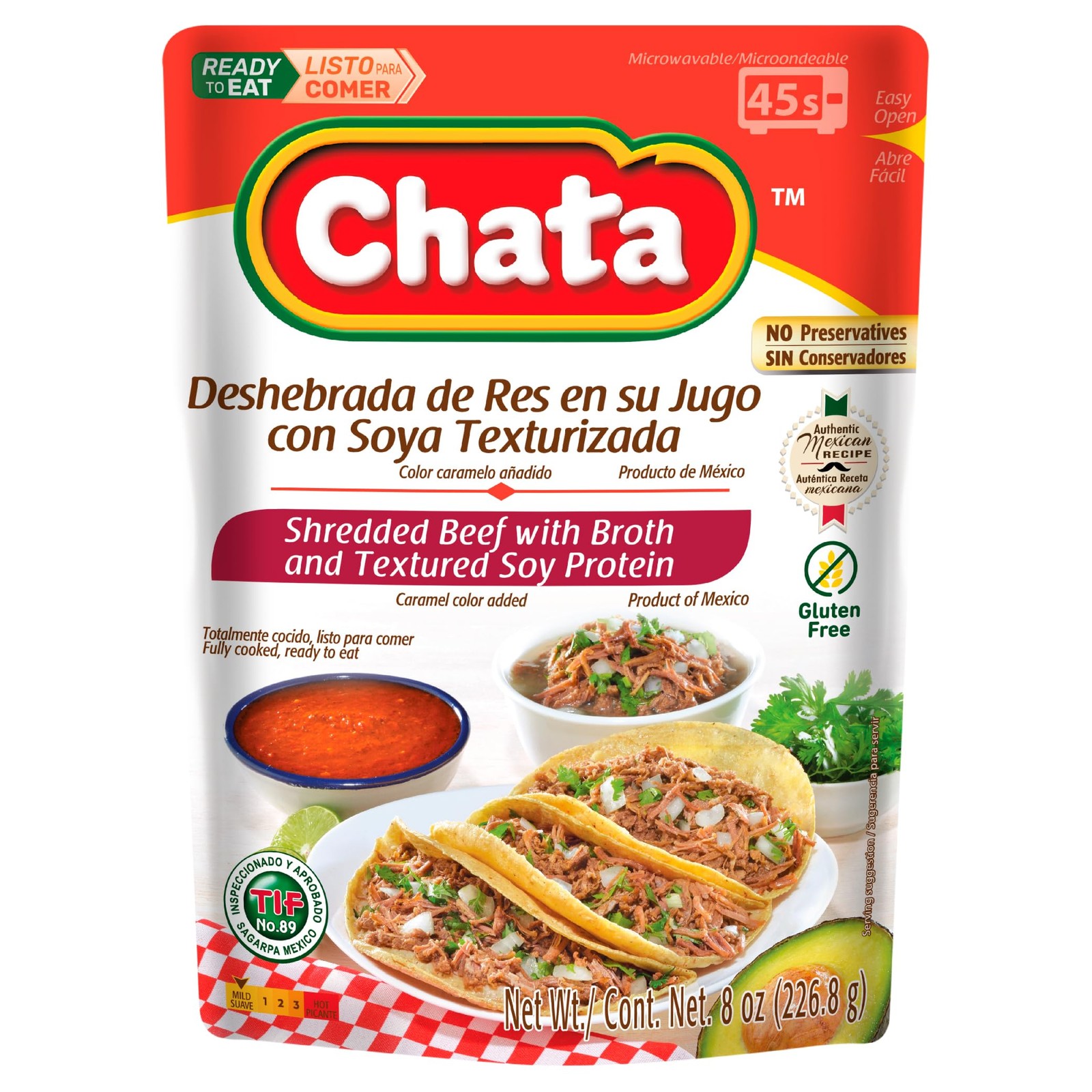 Shredded Beef Mexican Carne de Res Deshebrada 8 oz Pack of 1