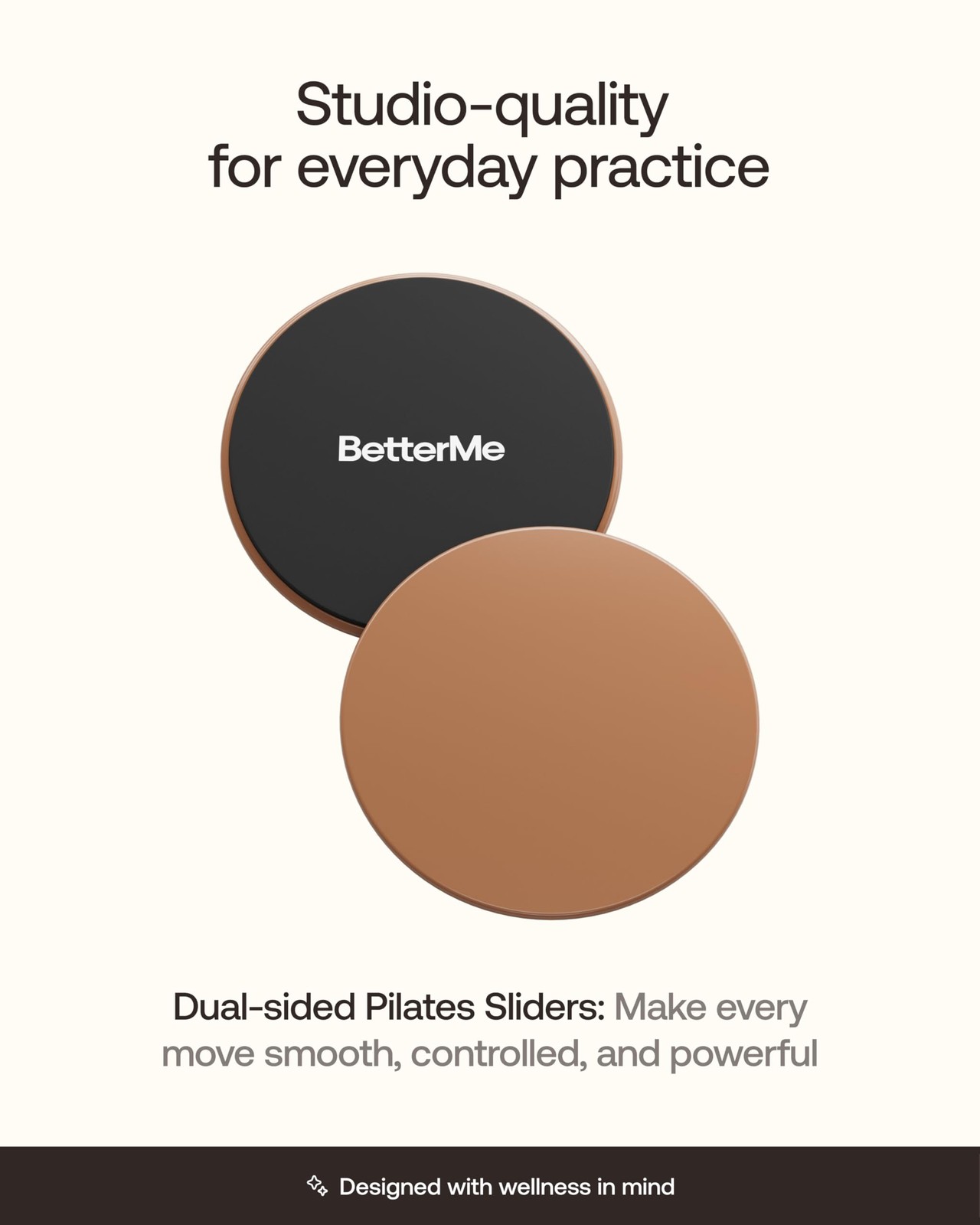 BetterMe Dual-Sided Pilates Gliders: Compact Core & Full Body Workouts