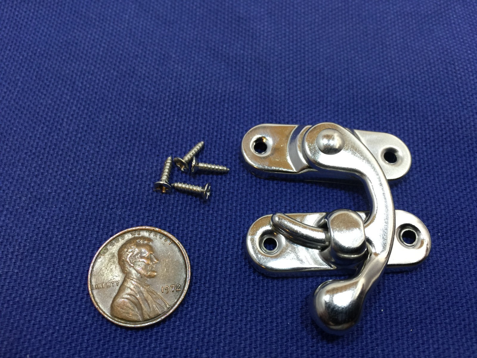 1 Sets Silver Tone Metal Hook Box Latches Clasp Box Lock Purse Lock 4 Holes c10