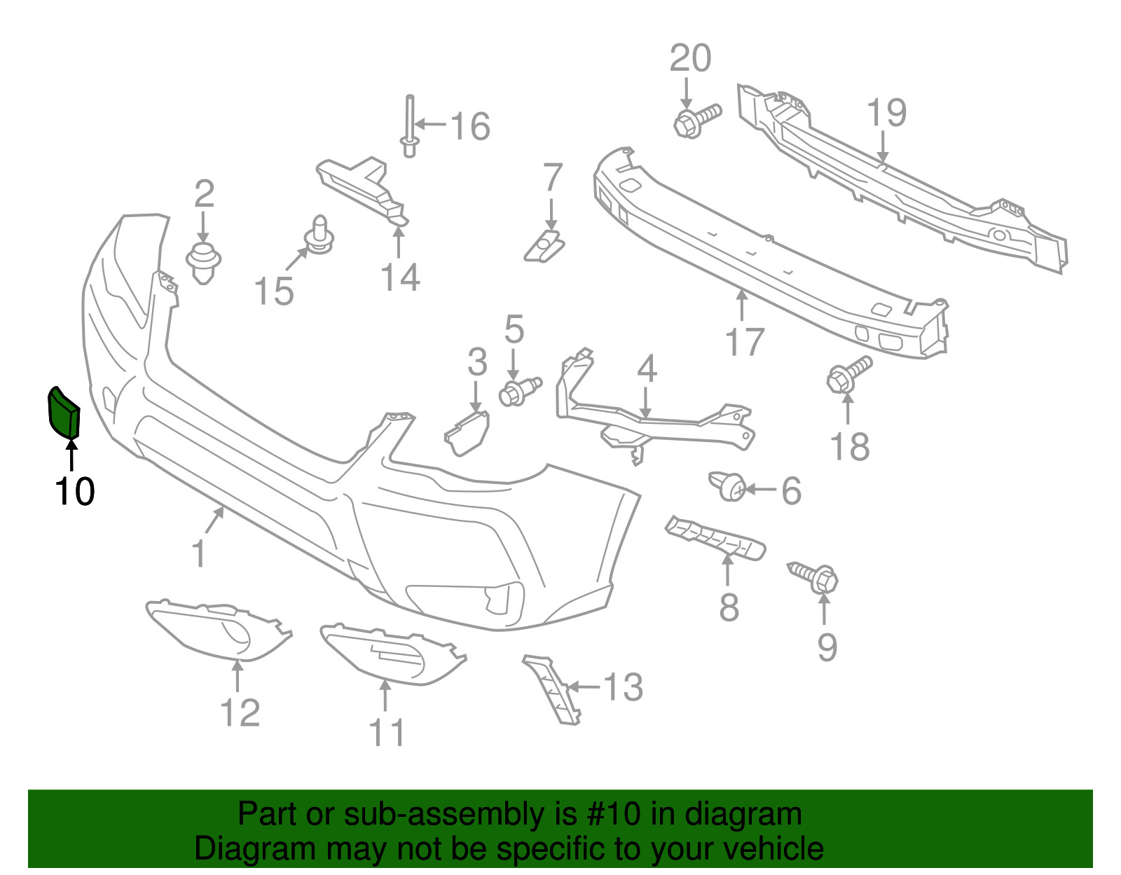 Genuine Subaru Tow Eye Cap 57731SG070