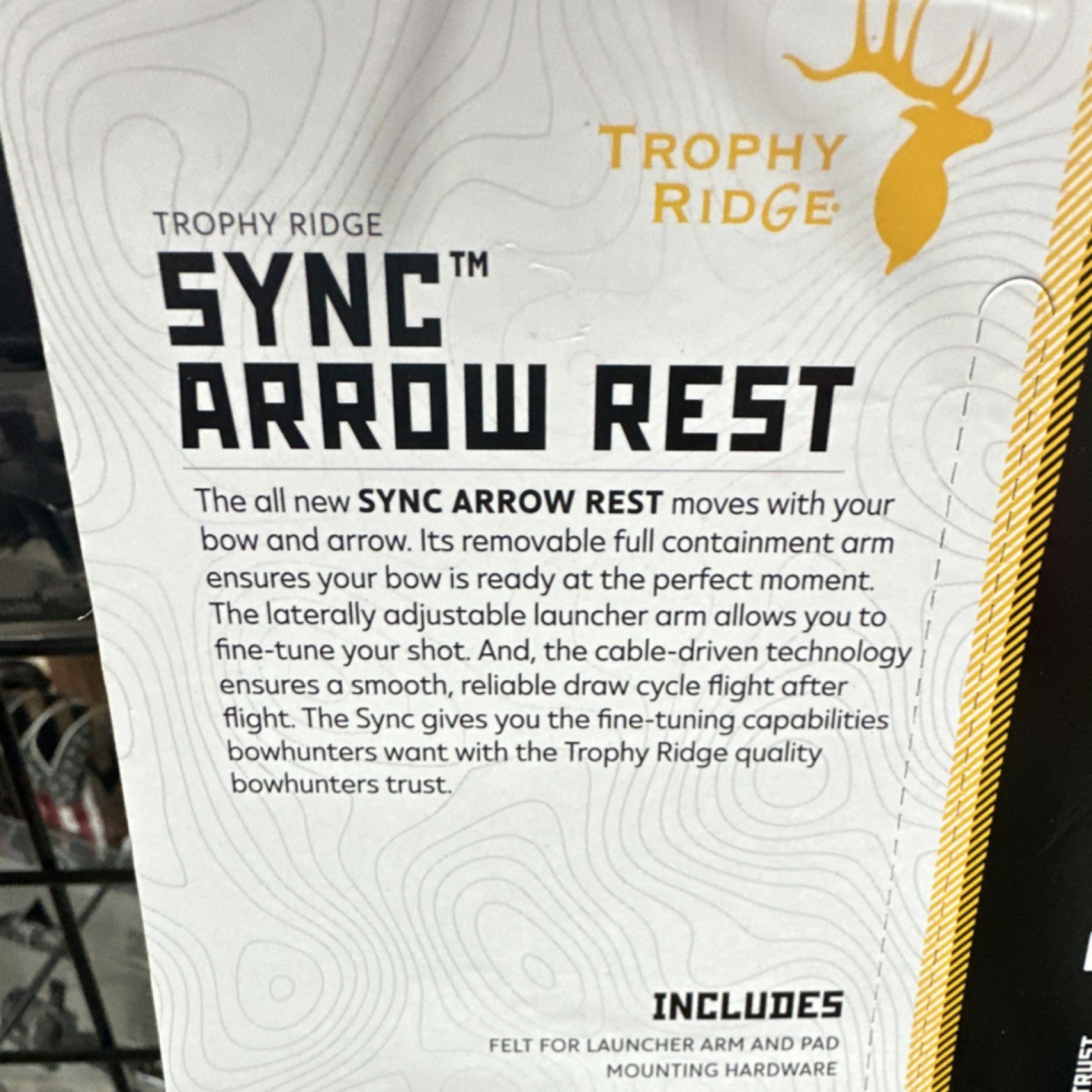 Trophy Ridge Sync Arrow Rest ARE310R Containment Right Hand Compound Bow Black