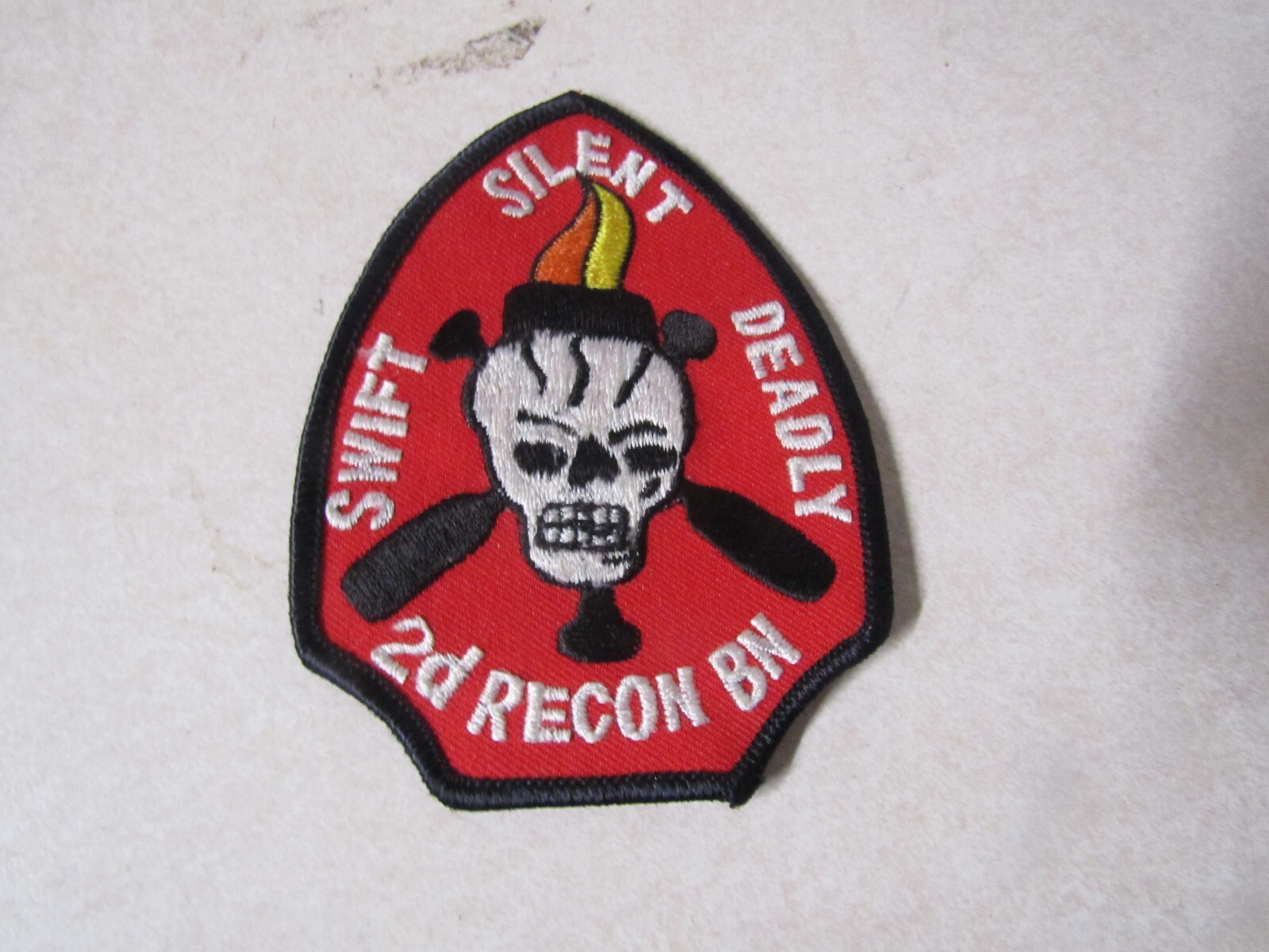 MILITARY PATCH VINTAGE OLDER USMC MARINE 2D RECON SWIFT SILENT DEADLY