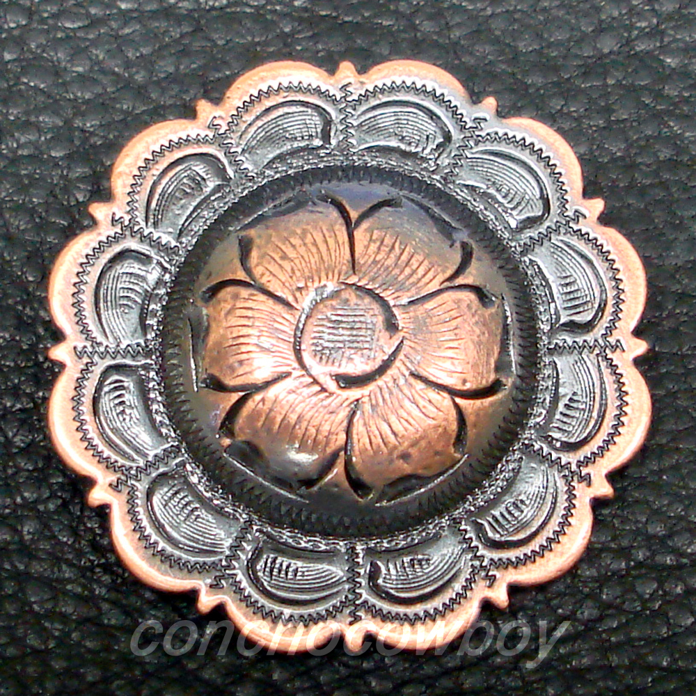WESTERN HORSE HEADSTALL SADDLE TACK CONCHO COPPER COLOR 3/4 inch scrrew back