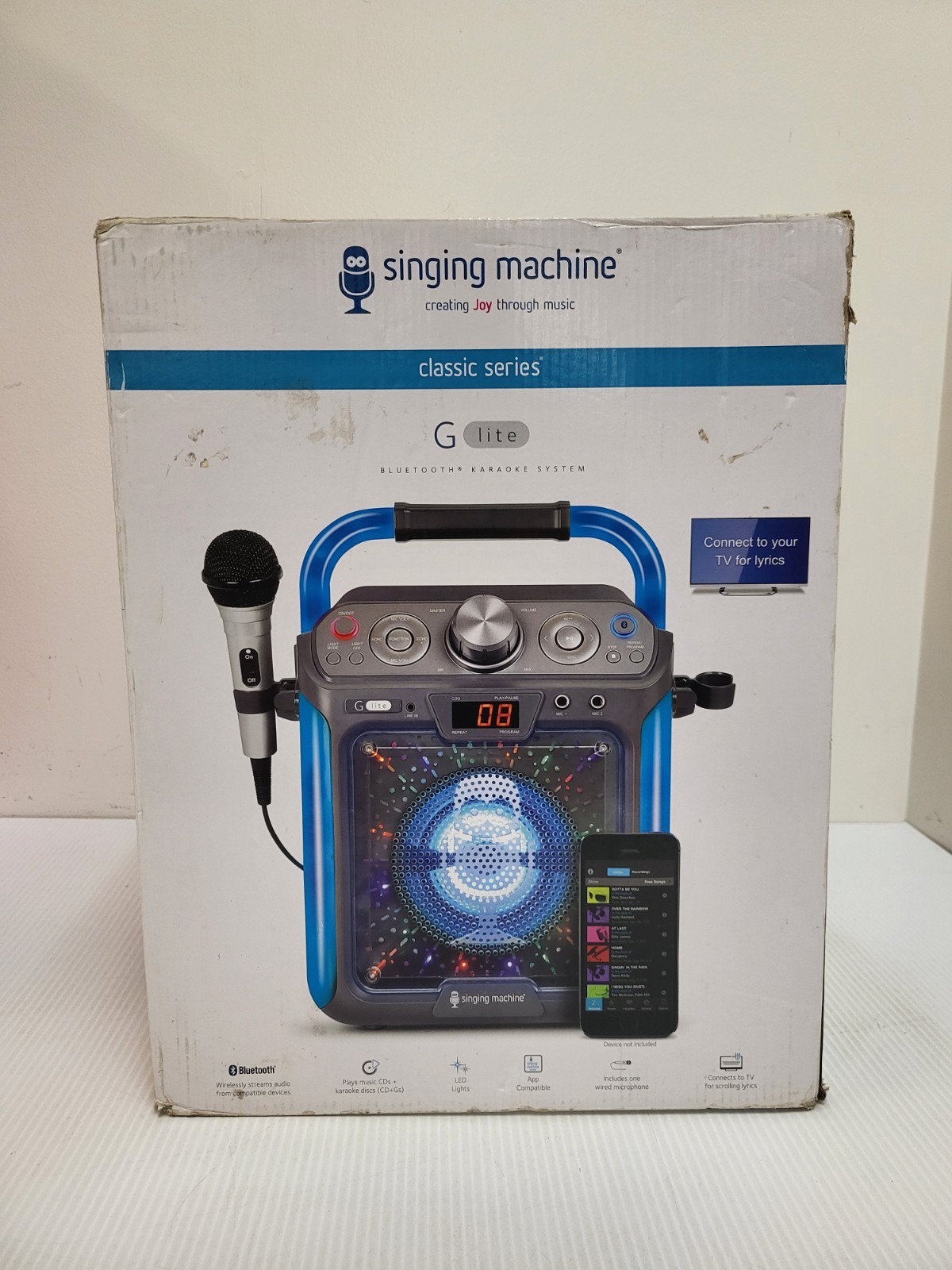 2017 The Singing Machine Classic Series G Lite Bluetooth Karaoke System
