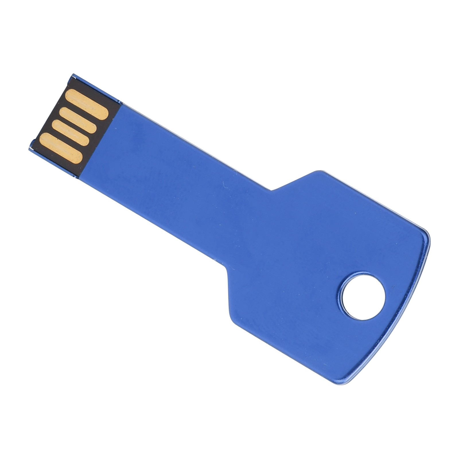 Blue USB Flash Drive Key Shape USB Memory Disc Plug And Play U Disc For Com QBUU