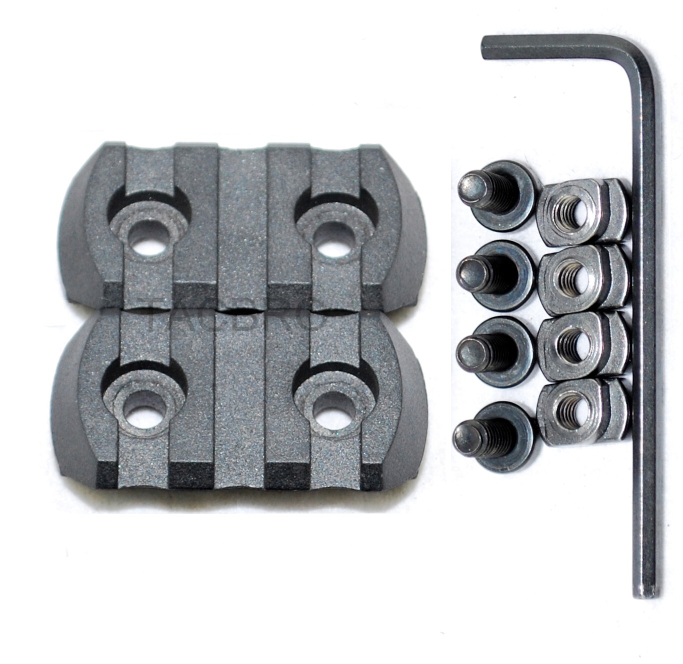 Polymer 3 Slots Single Rail Sections for ML0K Picatinny Weaver Mount - 2PCS