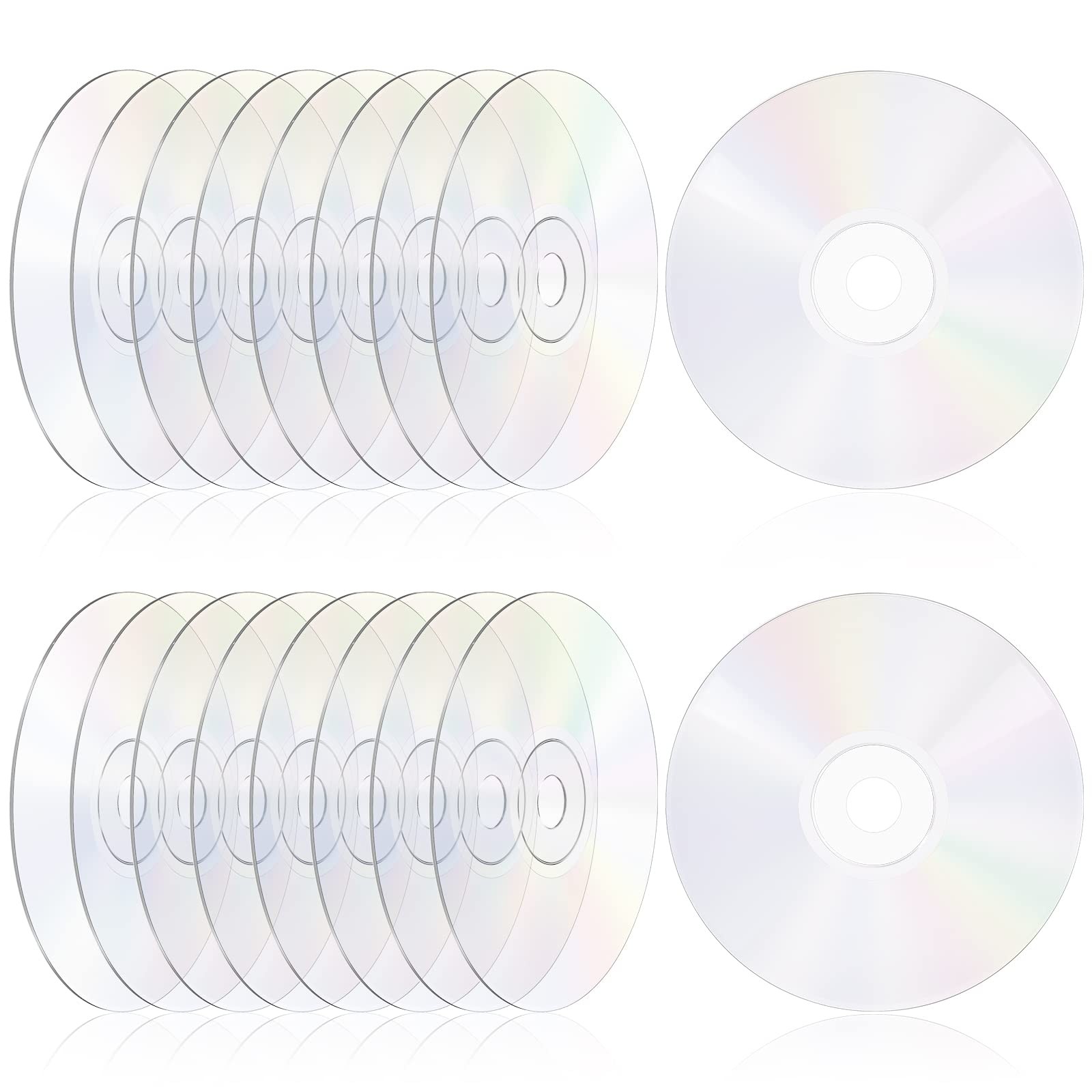 20 Pieces Blank Cds for Decoration Clear Aesthetic Blank Cd