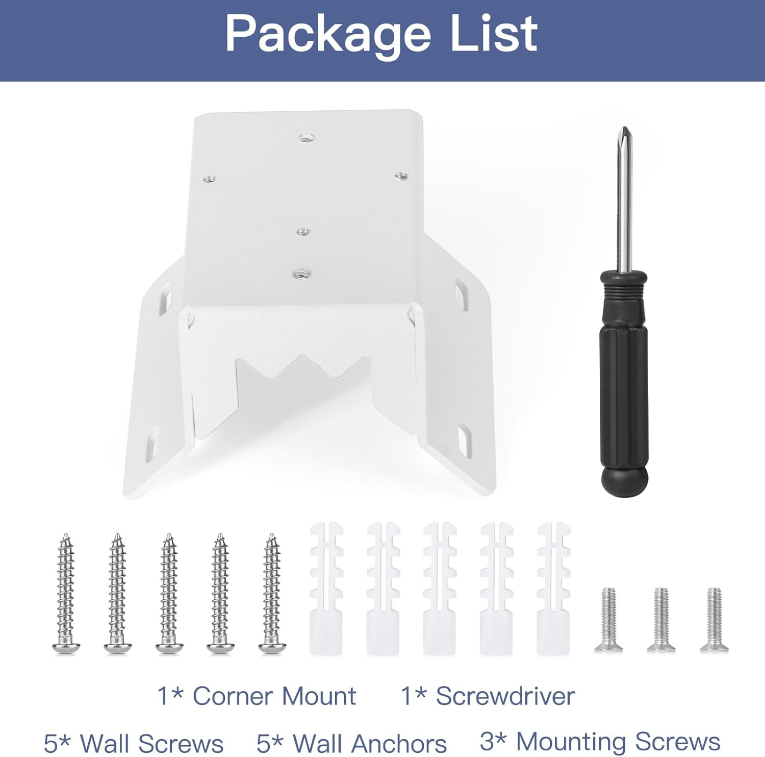 Wall Mount Bracket for Eufy Security Solocam S340/E30/E42, Rust-Proof Metal Corn