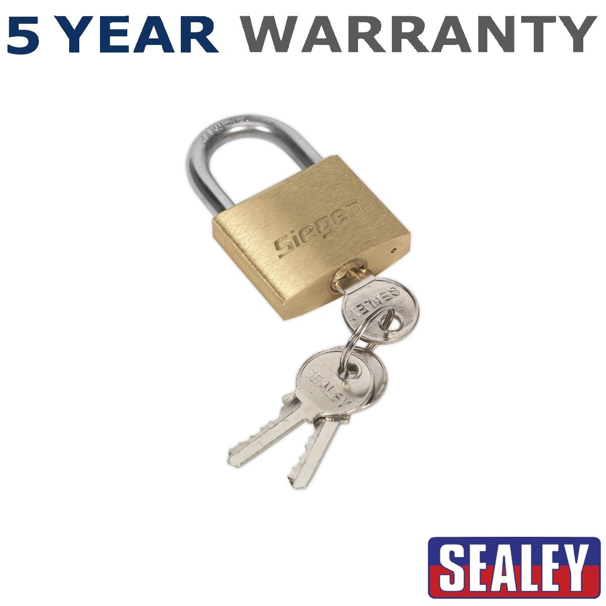 Sealey Siegen Brass Body Padlock with Brass Cylinder 40mm S0987