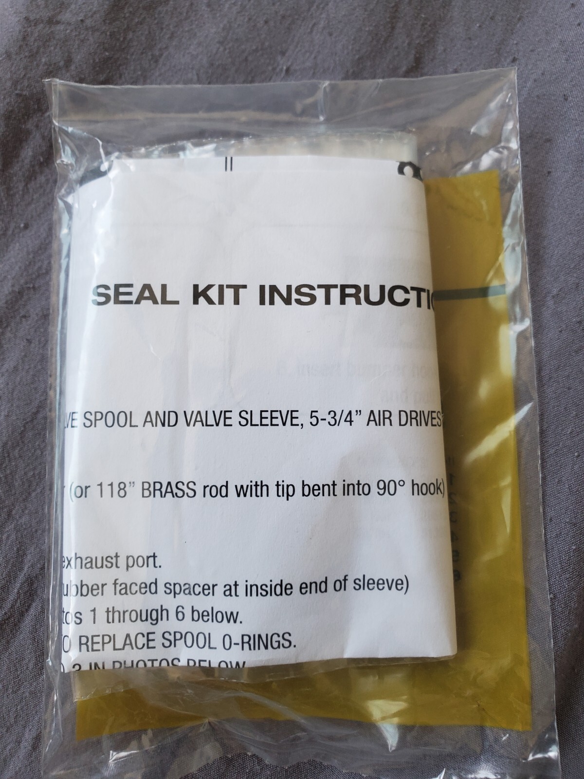 Haskel 16771 air cycling Seal Kit