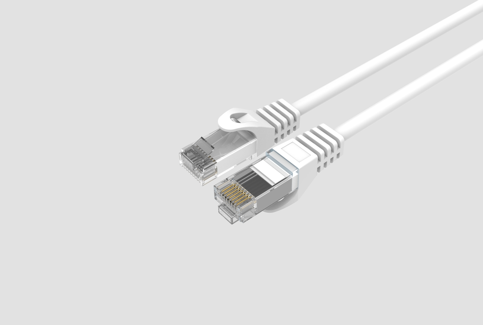 CAT6 Slim Ethernet Patch Cable White 2FT