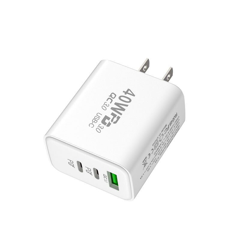 For iPhone 15 Pro Max iPad Fast Charger 40W Double PD USB C Adapter Type C Cable