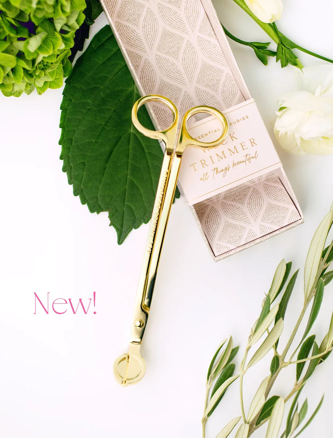 Margot Elena Essential Luxuries Happy Home Candle Wick Trimmer in Gold
