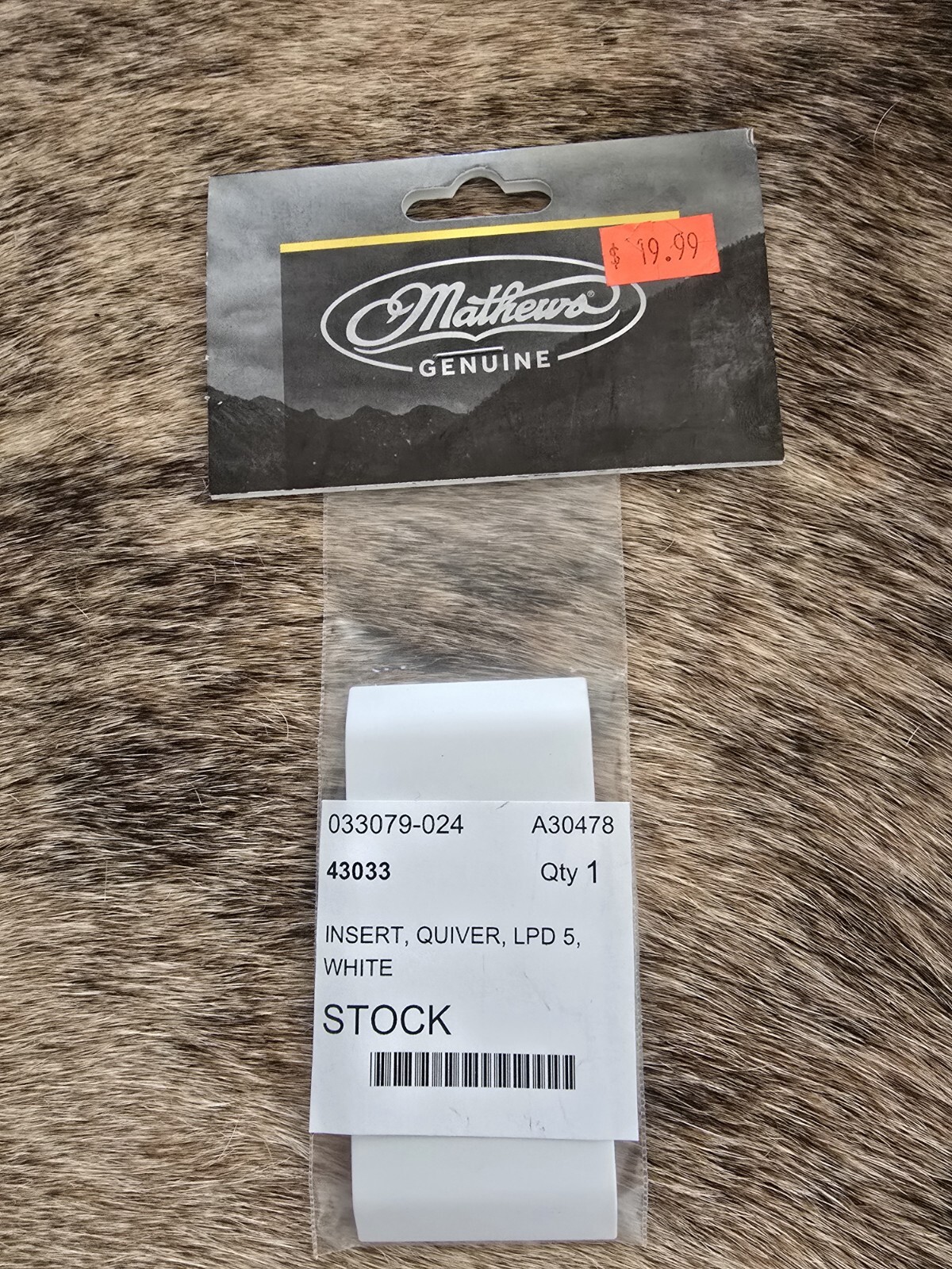 New Mathews Custom Quiver Color Insert - White - 5 Arrow Low Pro