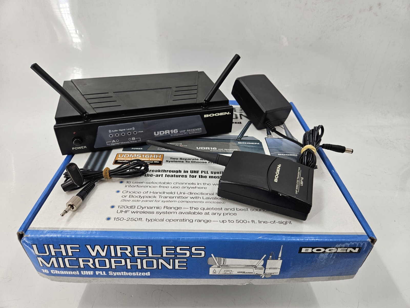 Bogen UBP16BP 470-490 MHz UHF Wireless Transmitter and Receiver Tested EB-16220