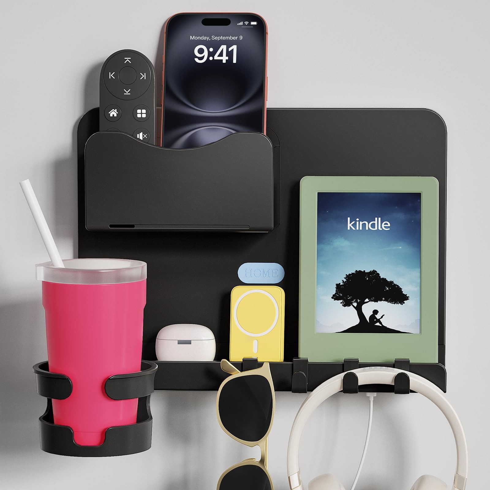 Floating Shelves for Bedside Shelf, Stick On Accessories Organizer, Wall Moun...