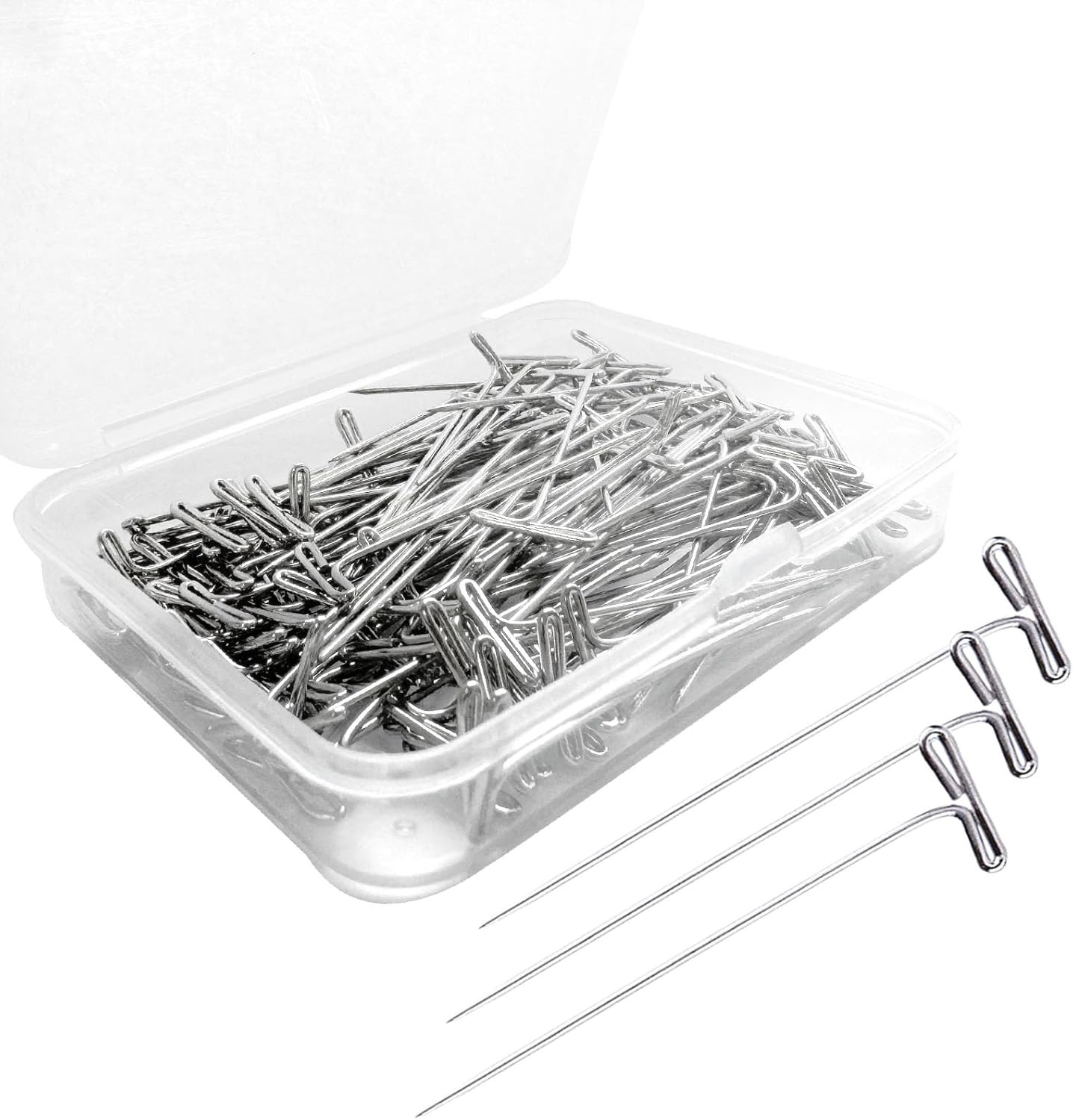 100 Pack 1.5" T Pins Stainless Steel Wig Pins Sewing Craft Quilting Blocking