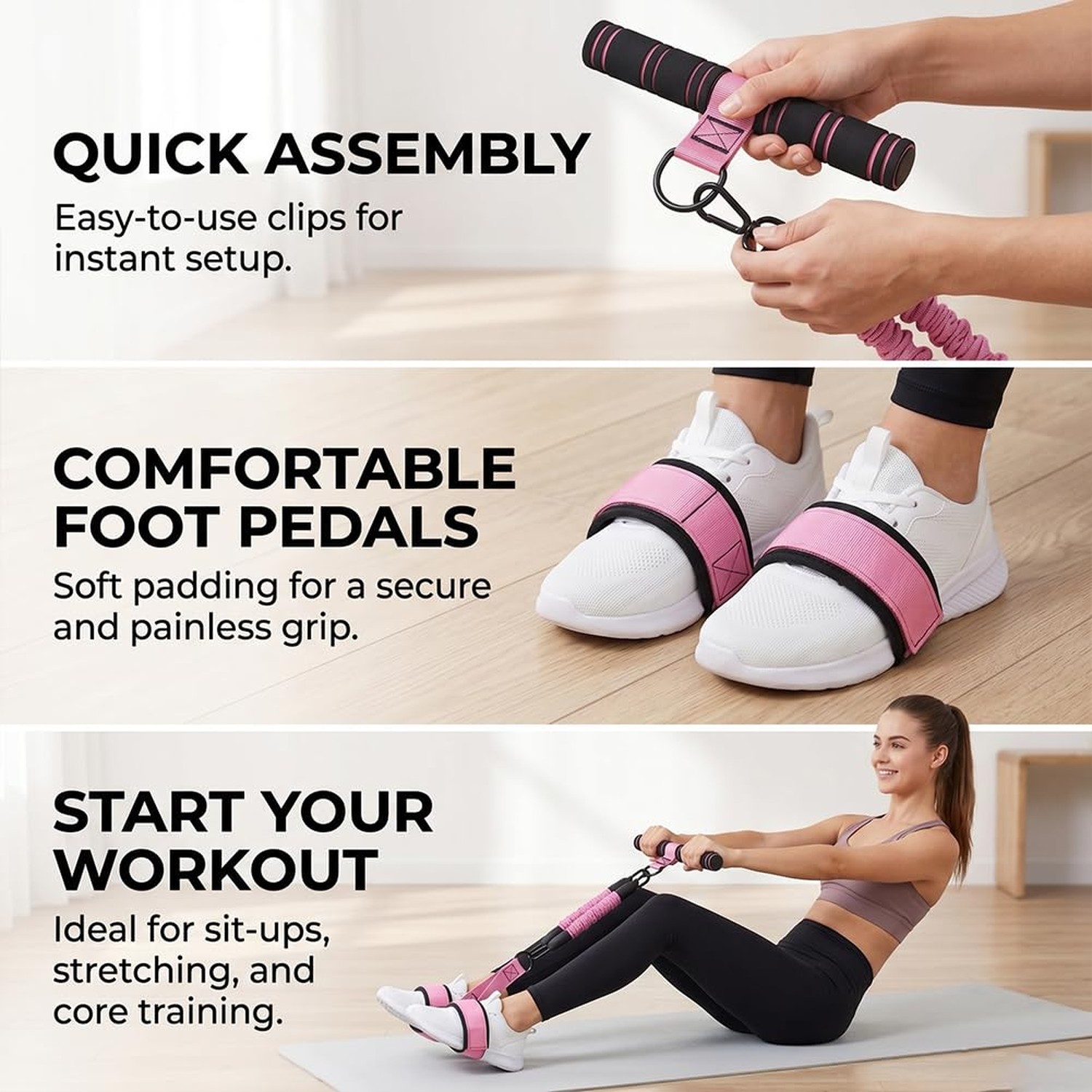 New Pedal Resistance Band with Handle, Sturdy Material, Multifunctional Adjus...
