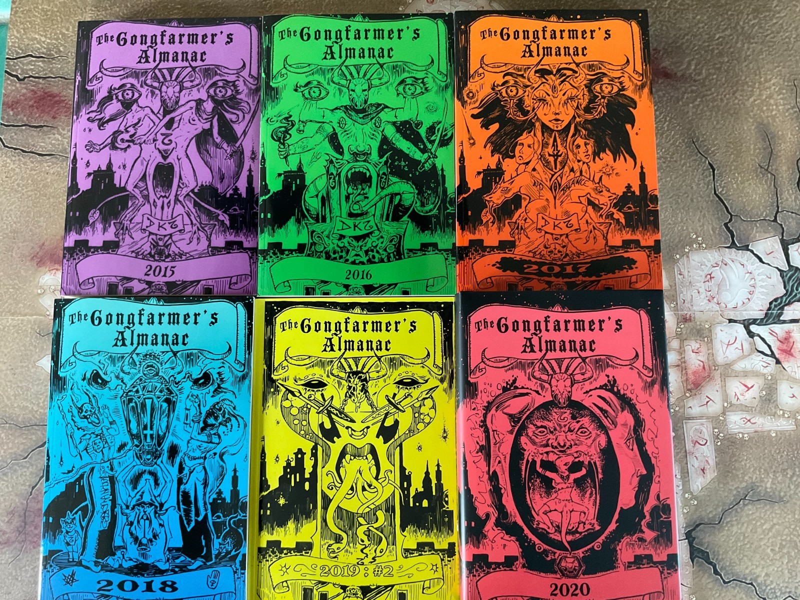 DCC RPG Gongfarmer's Almanac Zine lot 2015 2016 2017 2018 2019 2020 PB HC