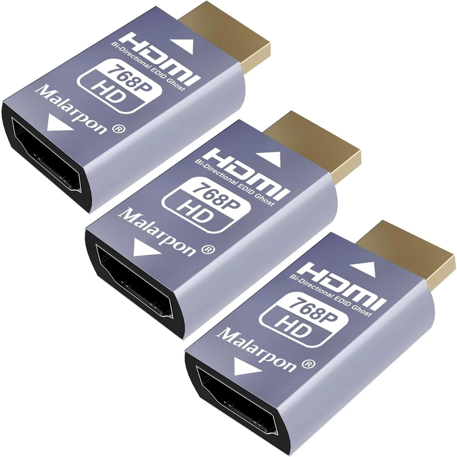 3pcs HDMI EDID Emulator Passthrough 3rd Generation Adapter Aluminum - NEW