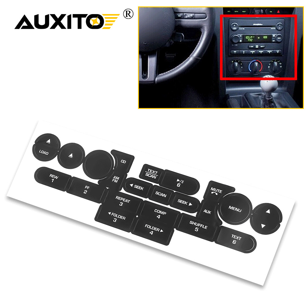 For FORD MUSTANG 2005 2006 2007 2008 2009 Replacement Radio Button Stickers USA
