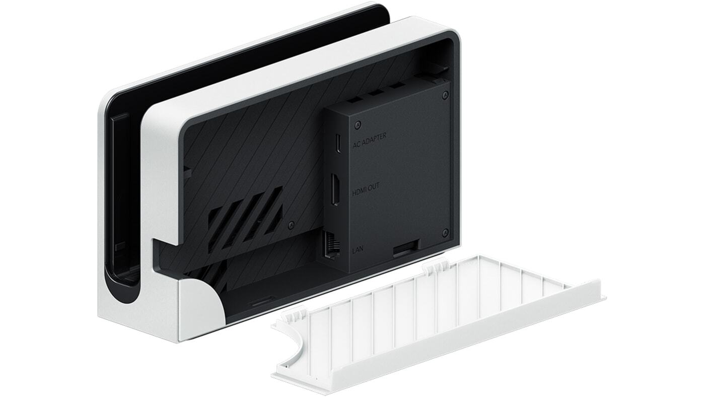 OEM Nintendo Switch OLED Dock with Cables Model HEG-007 White (Replacement) - UD