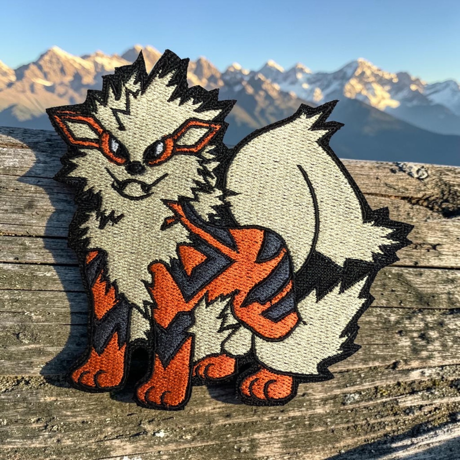 Arcanine Pokemon Embroidery Patch 3.74" X 4.01" W