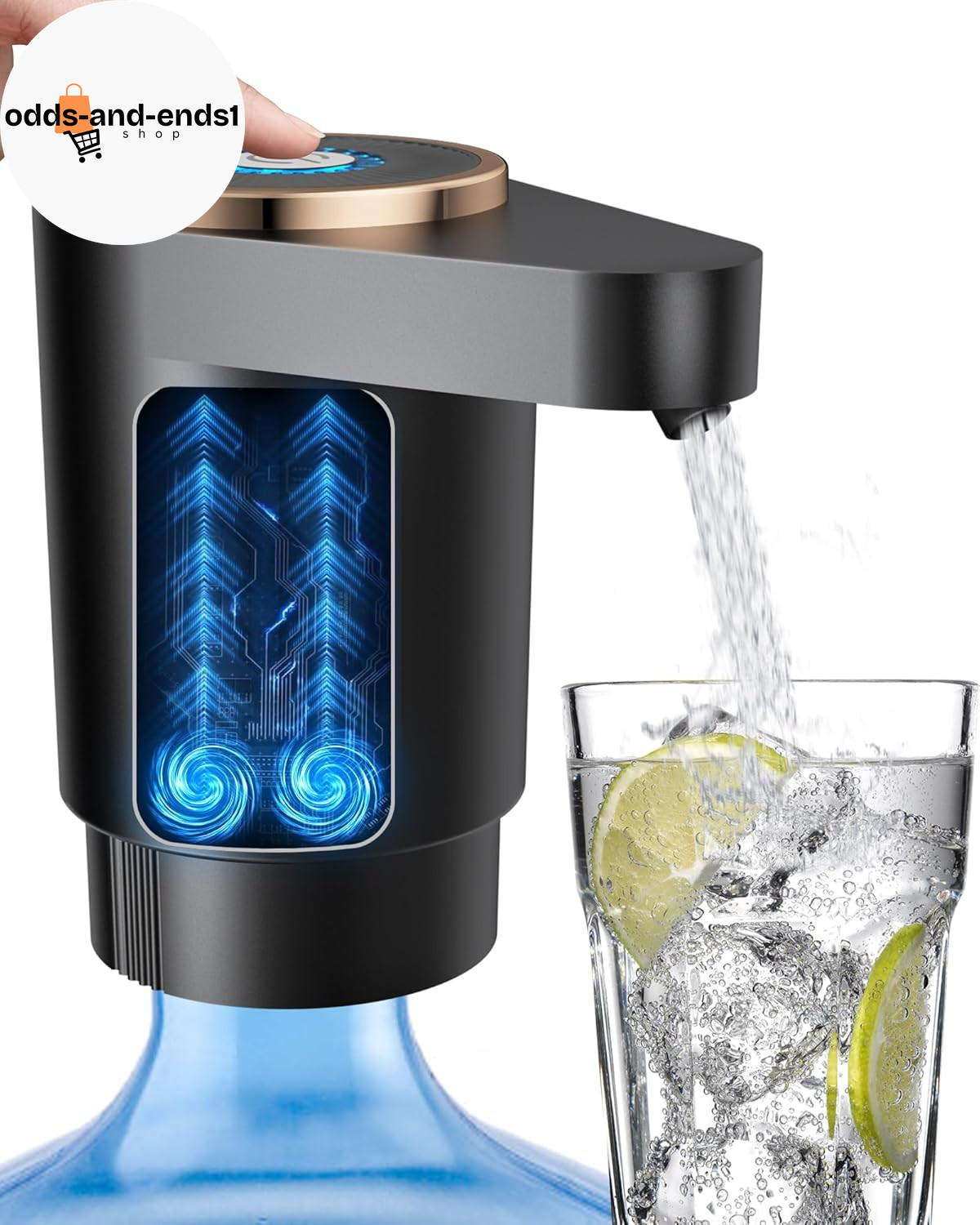 Water Jug Pump for 5 Gallon Bottle – Portable Electric USB-C Charging Dispenser,