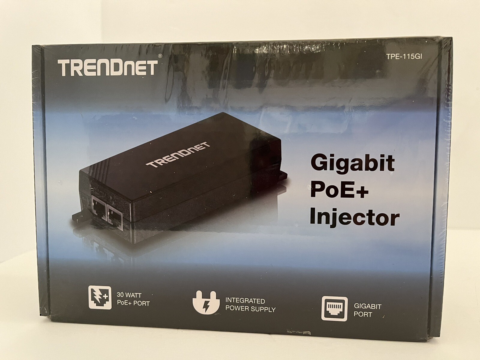 TRENDnet TPE-115GI/A Gigabit PoE+ Injector, New/Sealed.