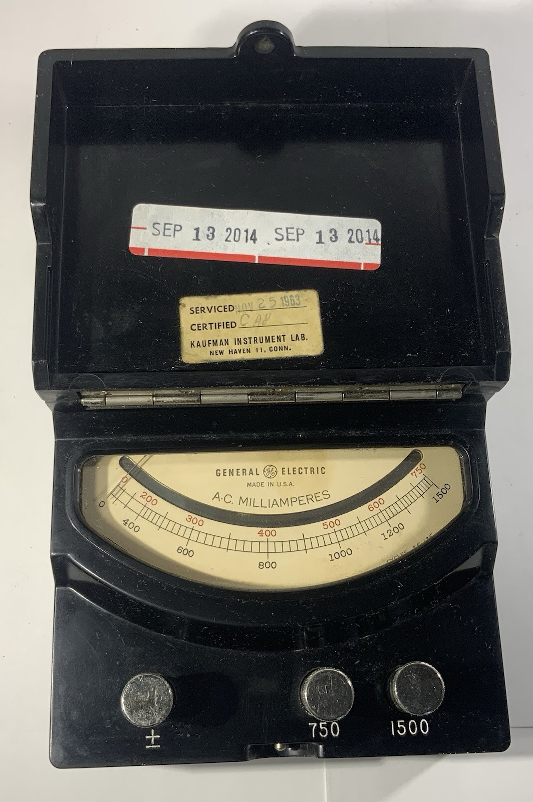 General Electric GE Type AP-9 AC Milliamperes 750/150 - 8AP9AKK14 Made in USA