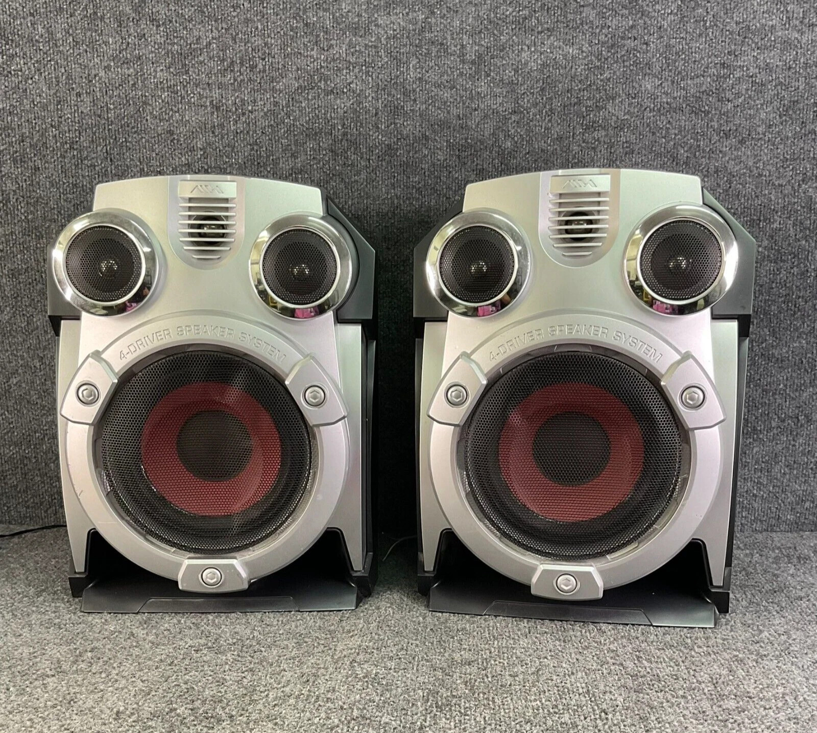 Aiwa SSX-JN77 Stereo Speakers Pair Hi-Fi Home Theater System Used