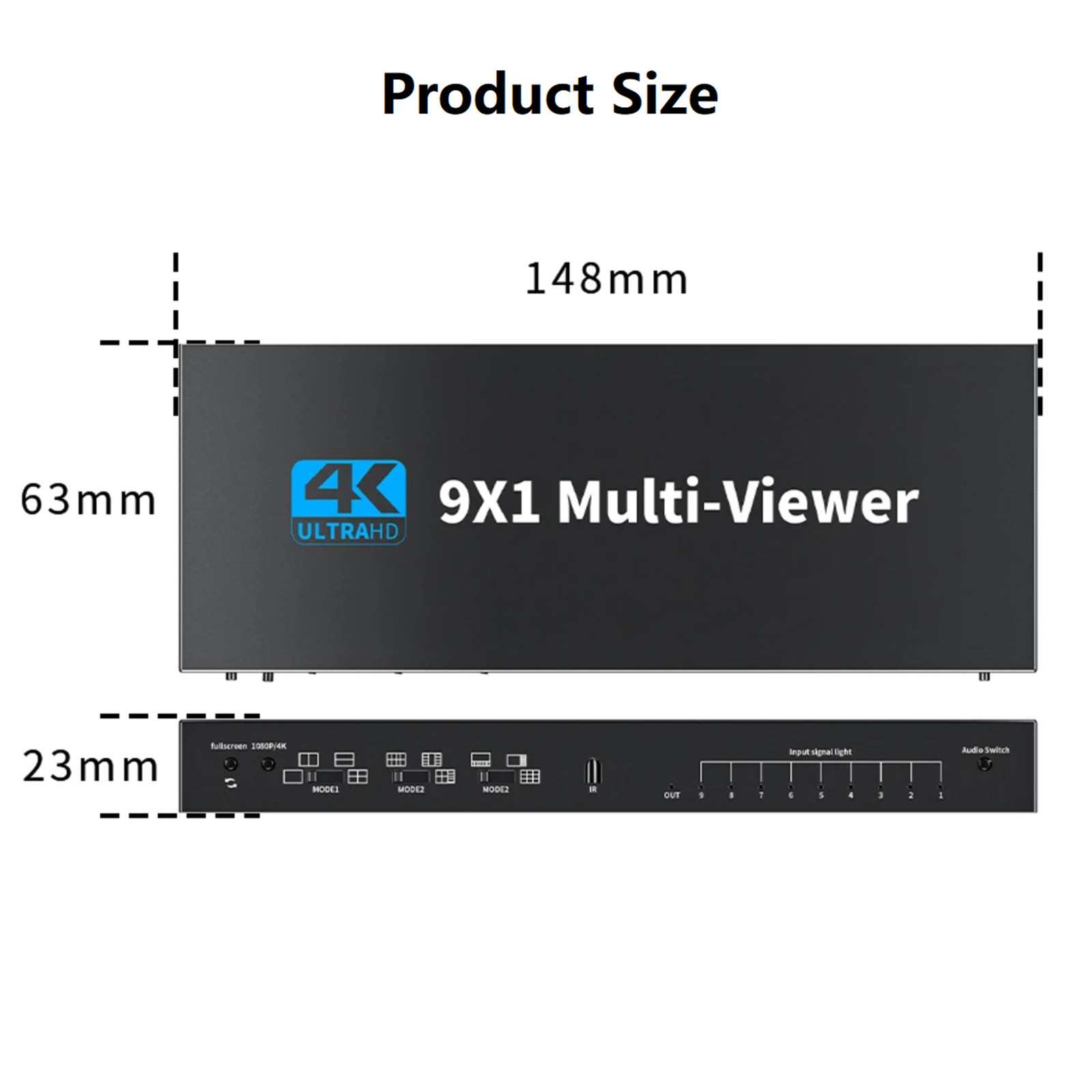 4K30hz 9x1 HDMI-Compatible Multiviewer 1080P Screen Multi Viewer Seamless Switch