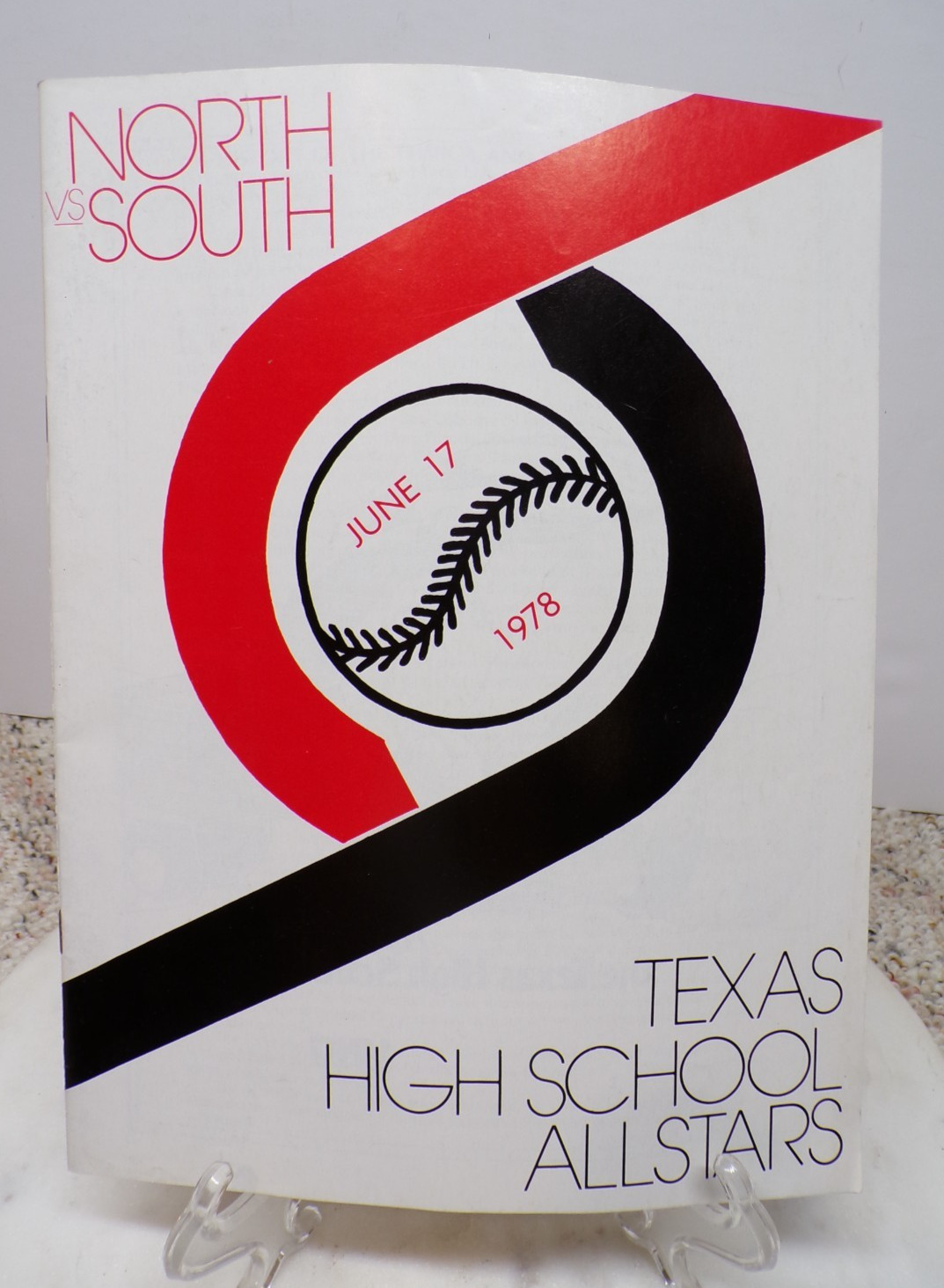 1978 Texas High School Baseball All Stars North VS South Program FAMILY INSIDE?