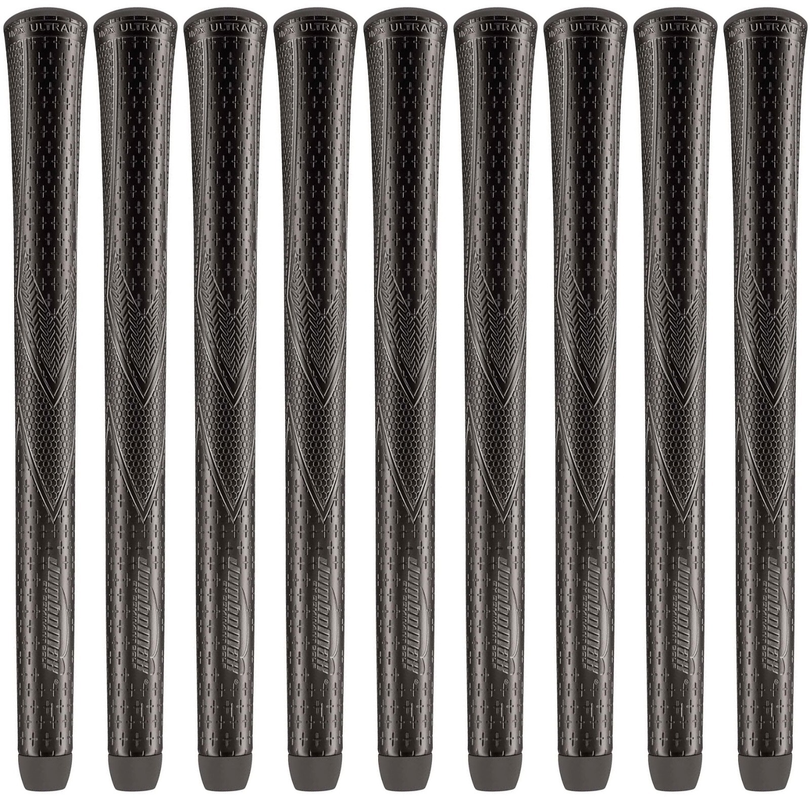 JumboMax JMX Ultralite BLACKOUT Golf Grips - "X-Small" Size (+3/16") - Set of 9