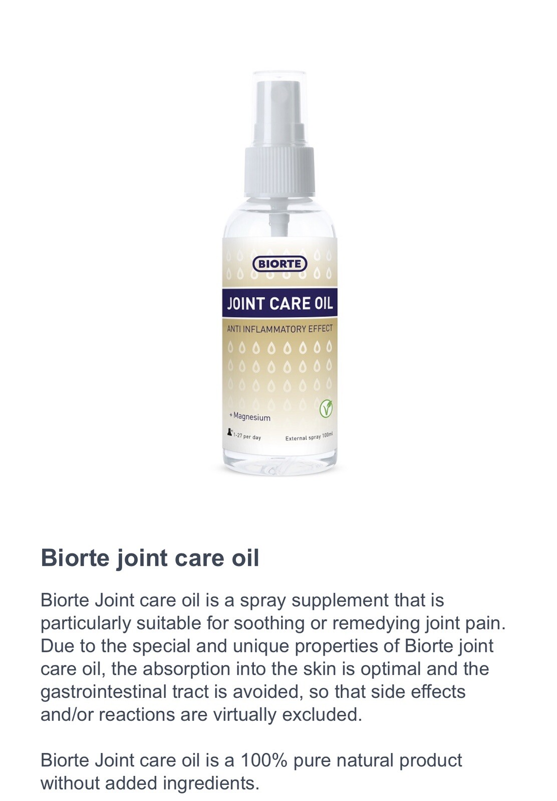 Biorte Joint Care Oil, 100 ML