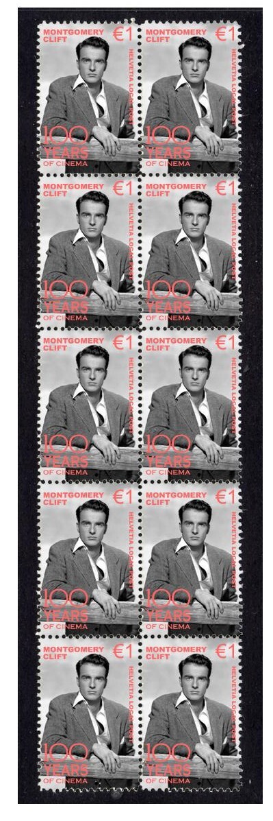 Montgomery Clift 100 Cinema Strip Of 10 Mint Stamps 3