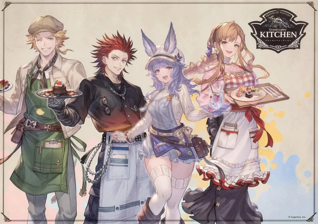 Granblue Fantasy × Pasela Resorts Illustrated Paper Placemat Set 11.7x16.5in