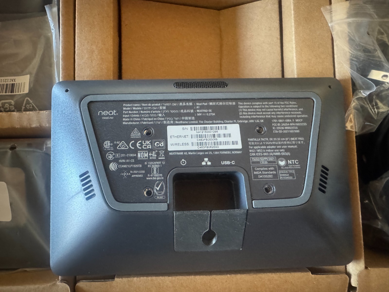 New in Box NEAT.PAD Room Controller Scheduling Display