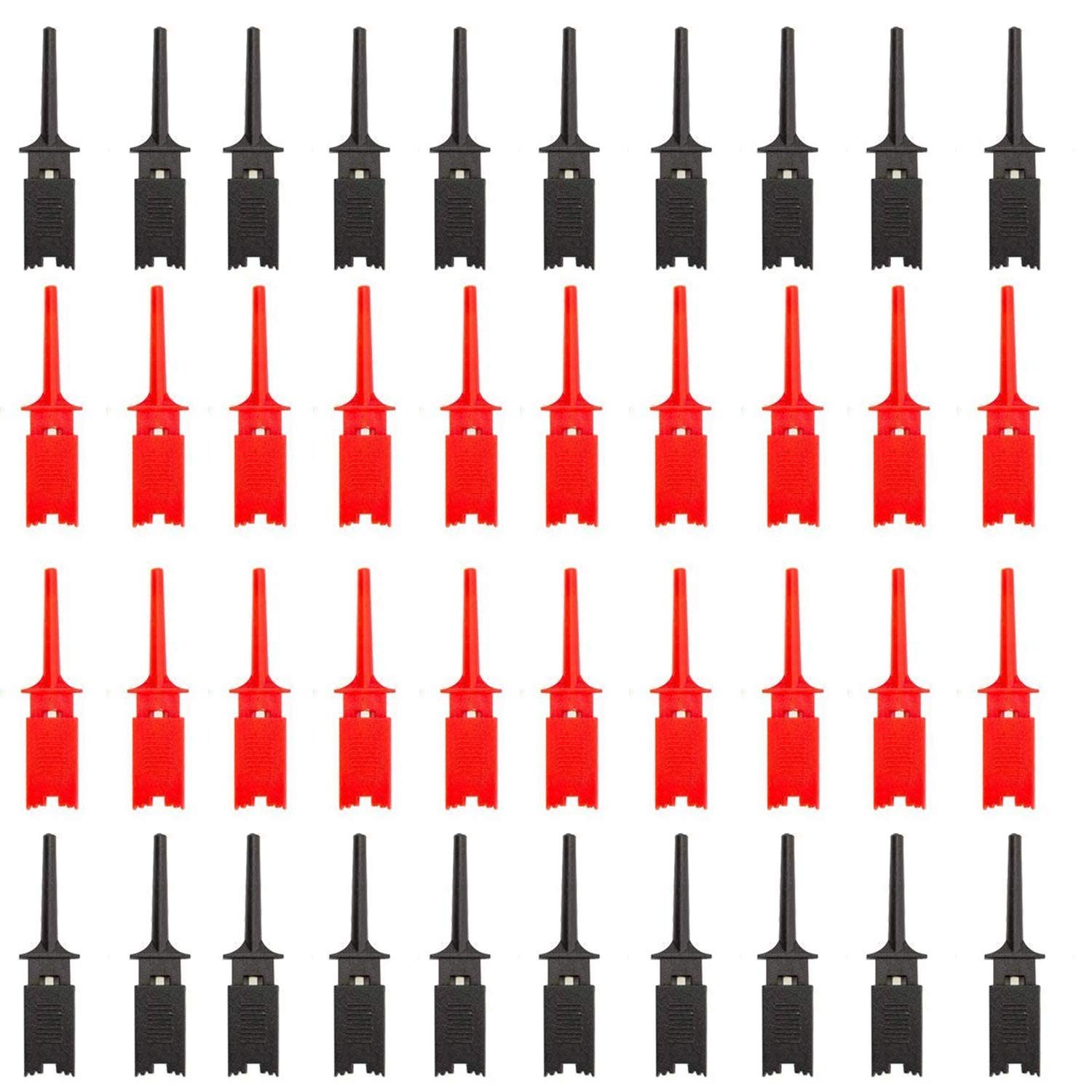 DIYhz 40Pcs Mini SMD Ic Test Hook Clip Grabbers Probe Jumper for Electronic E...