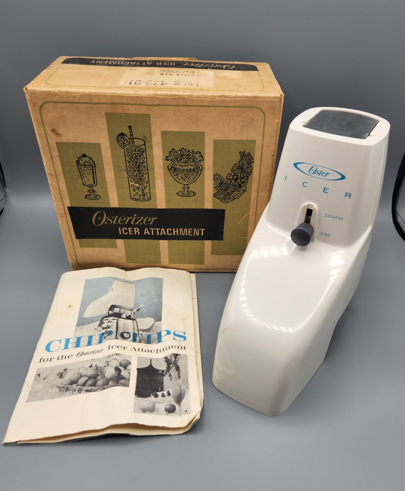 Oster Icer Attachment Model 435-01 Blender Ice Crusher Accessory vtg retro