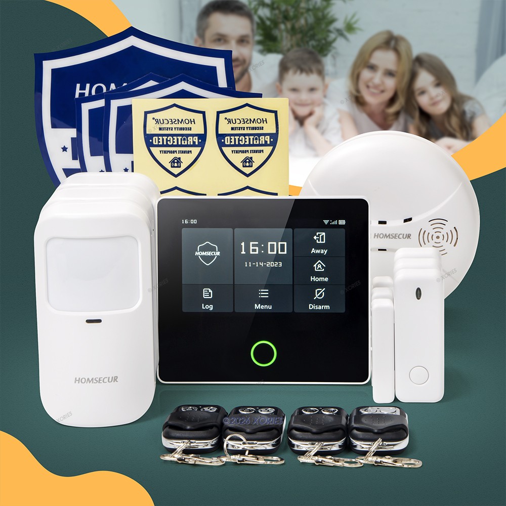 HOMSECUR Wireless WIFI 4G LCD Home House 4.3" Alarm System+Pet-Immune/Friendly