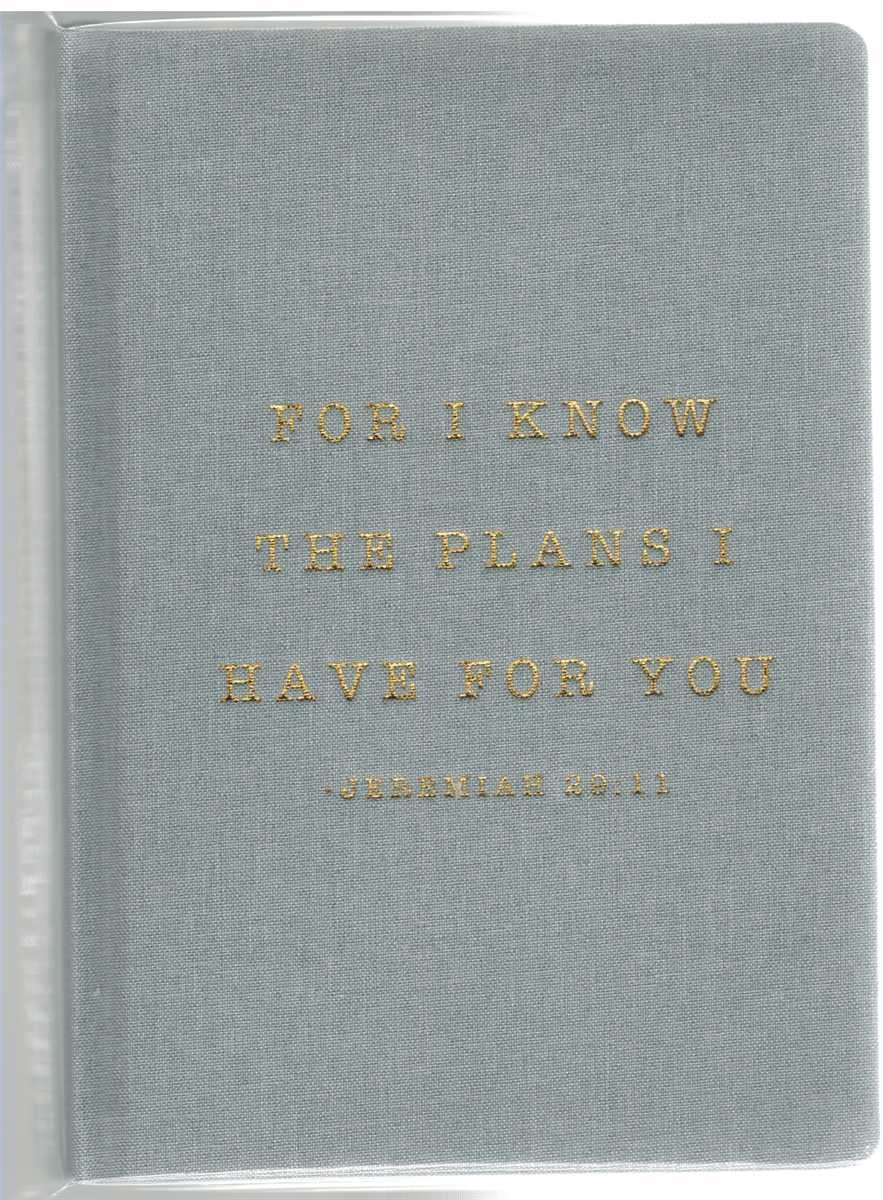 FOR I KNOW THE PLANS LINED COMPOSITION NOTEBOOK Diary with Fabric Inspirational
