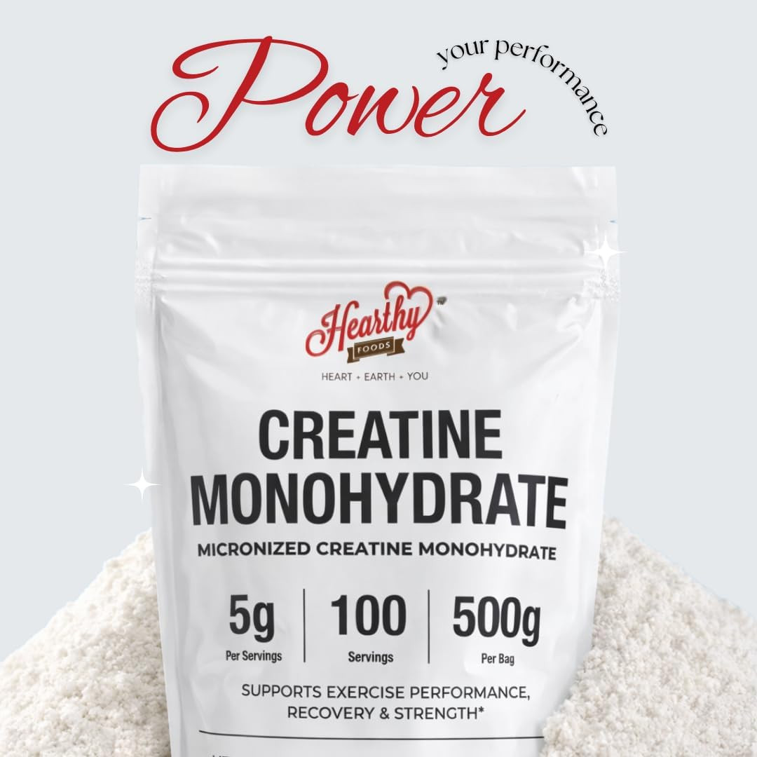 Creatine Monohydrate Micronized Powder 500G - 100 Servings, 5000Mg per Serving (
