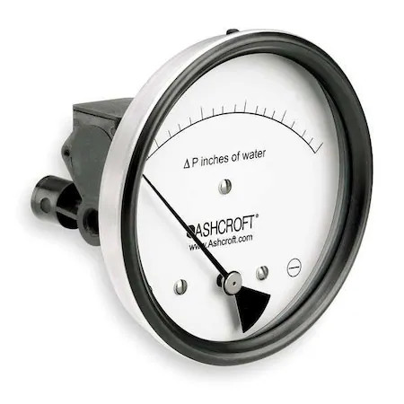 Ashcroft 451134Edrqmxcylm0.6Iwd Pressure Gauge, 0 To 0.6 In H2o