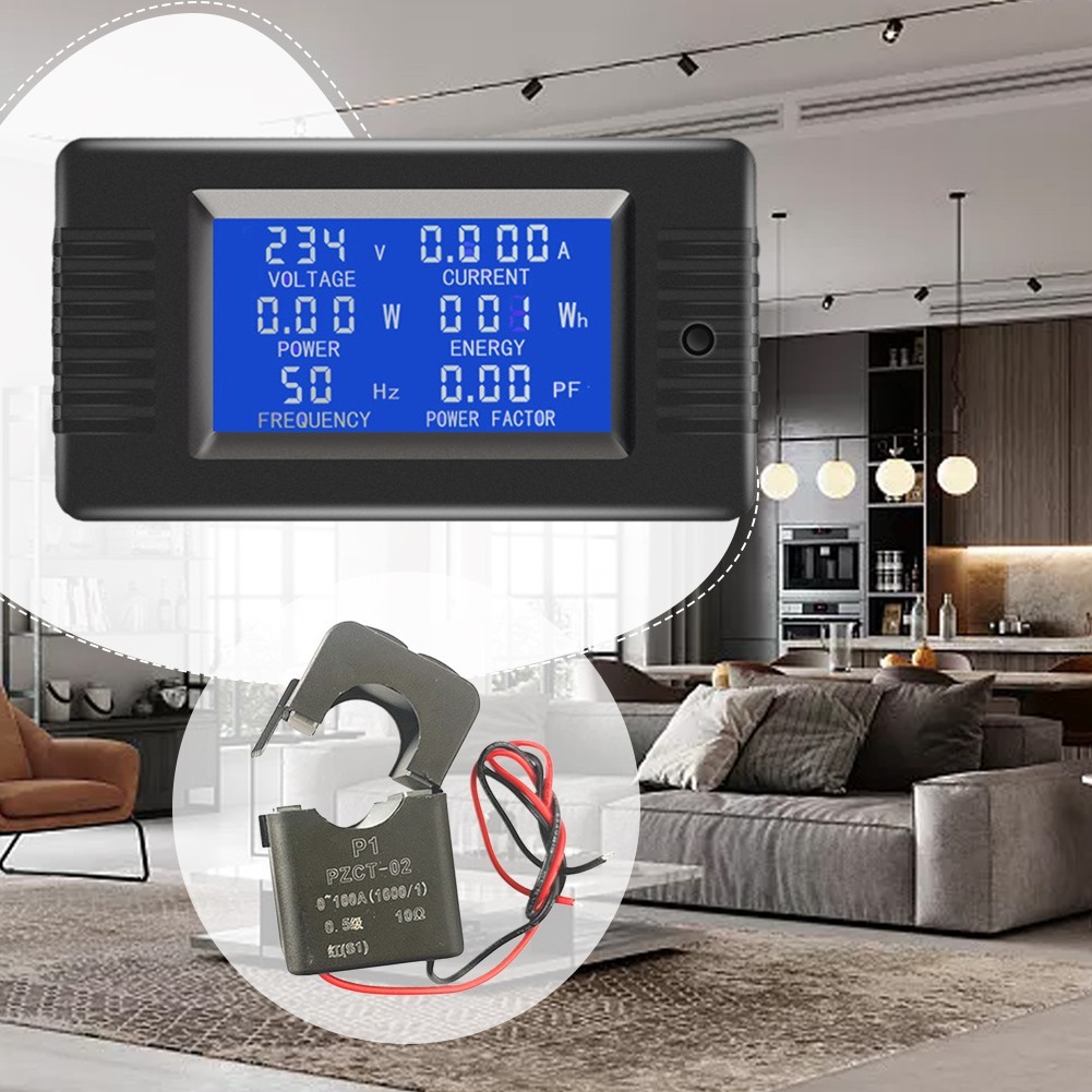 Effortlessly Track and Control Energy Consumption with LCD Power Meter